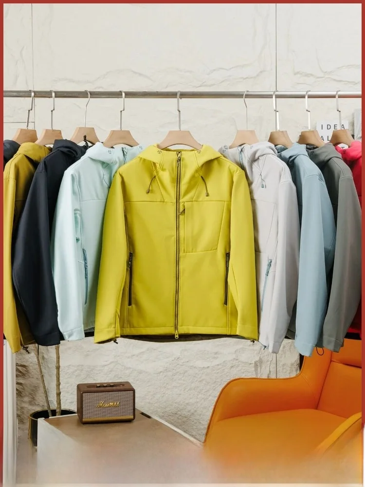 

Уличное ветрозащитное водостойкое теплое мужское пальто Fce Para Sle осень-зима Soft ell Jaet Long Sve на молнии