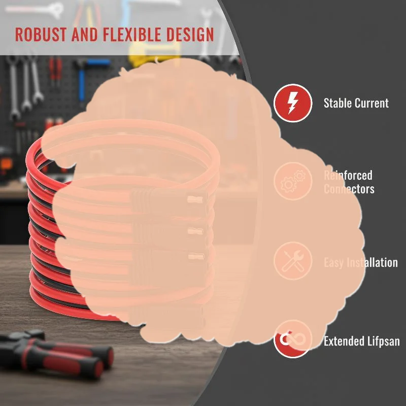 SAE Power Extension Lead 10/12/14 AWG Flame Retardant Electrical Connector for Outdoor Solar Battery Maintainer Use
