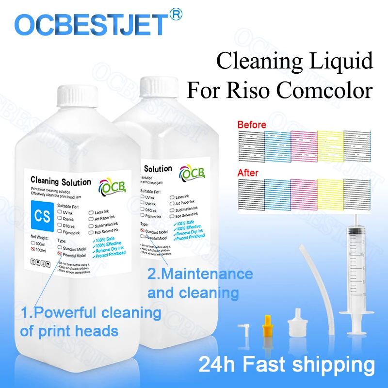 

1000ML Cleaning Liquid for Riso Comcolor 3150 7150 9150 3050 7050 9050 3150R 7150R 9150R 3050R 7050R Cleaning Solution