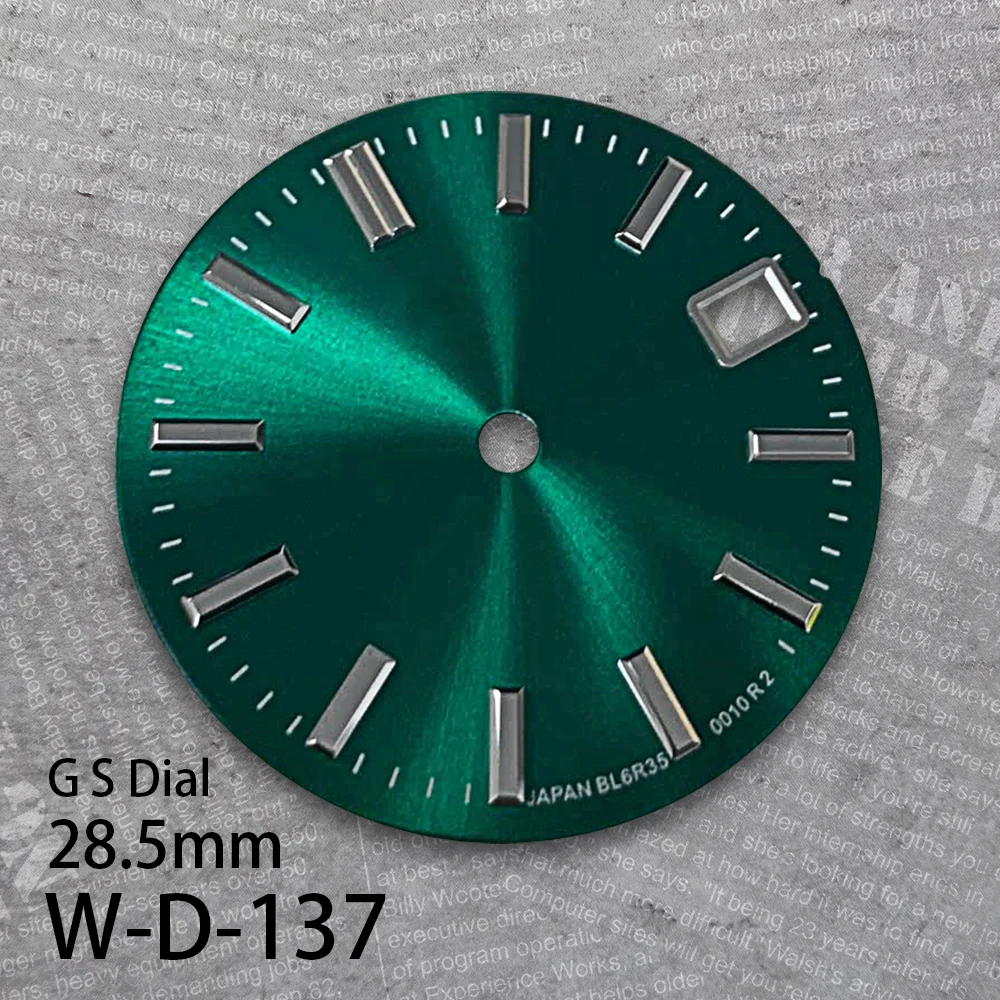 28.5mm G S Logo Dial Suitable For NH35/NH36/4R/7S Japan Movement Sunburst High Quality Watch Modification Accessories
