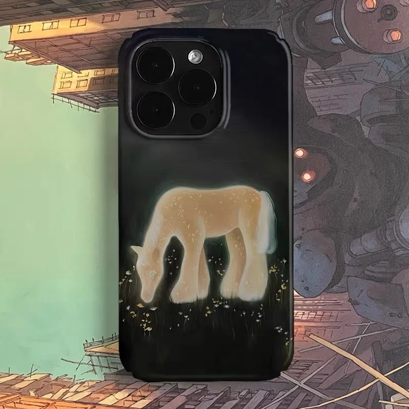 

Luminous and Glowing Deer Phone Case for IPHONE 17 Air 16E 15 PROMAX 14 Plus 13 12 MINI 11 PRO 16Plus XR XS Acrylic Phone Cover