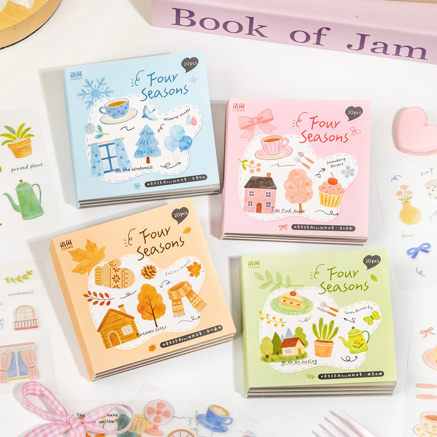 20sheets Showa Fantasy Series Kawaii Flash Die Cut Stickers for DIY Junk Journal Diary Scrapbooking - Cute Stationery Material