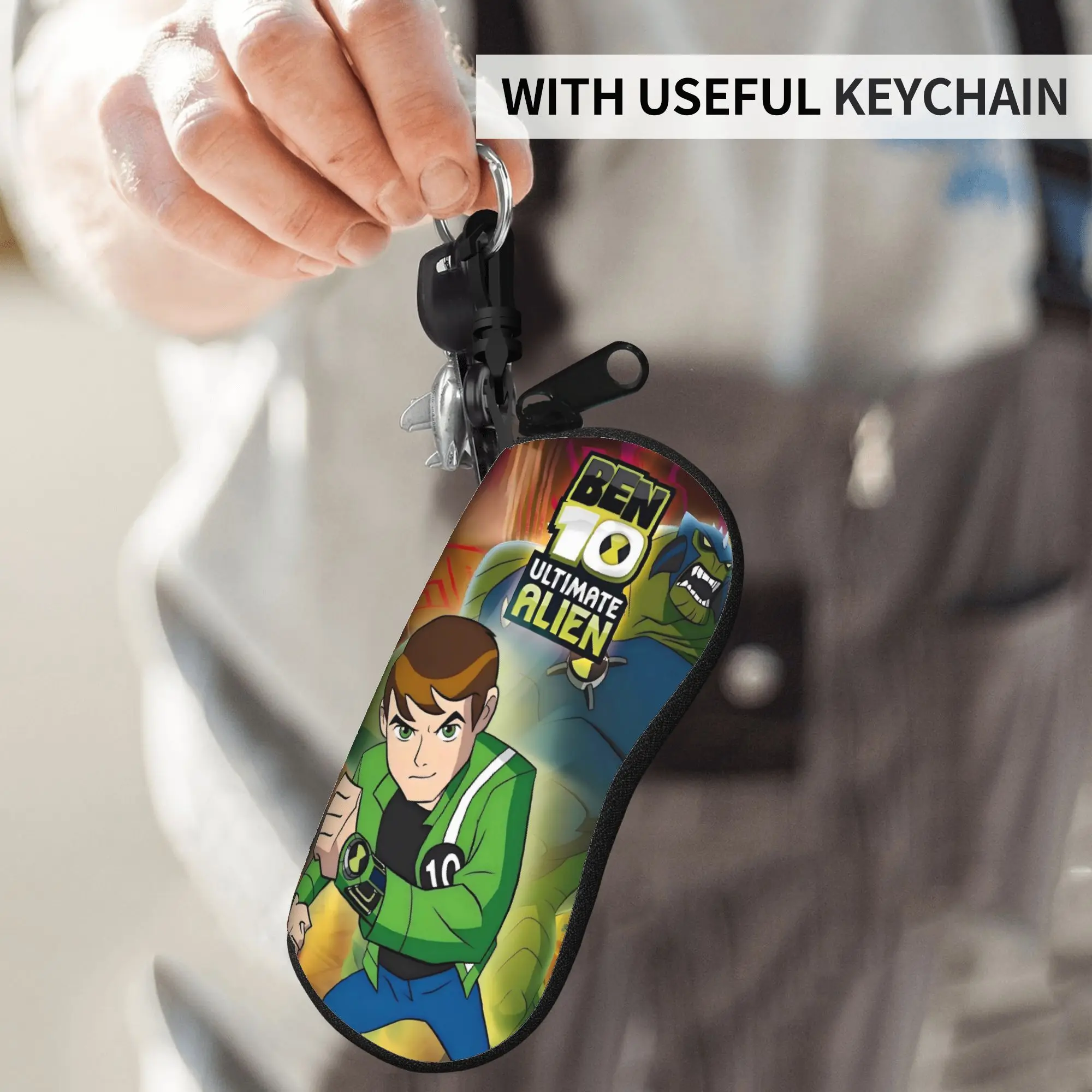 Ben 10 Omnitrix Glasses Case  Key Chain Sunglasses Pouch Unisex Pocket Eyeglass Cases Cover Fashion Eyewear Organizer - view 5