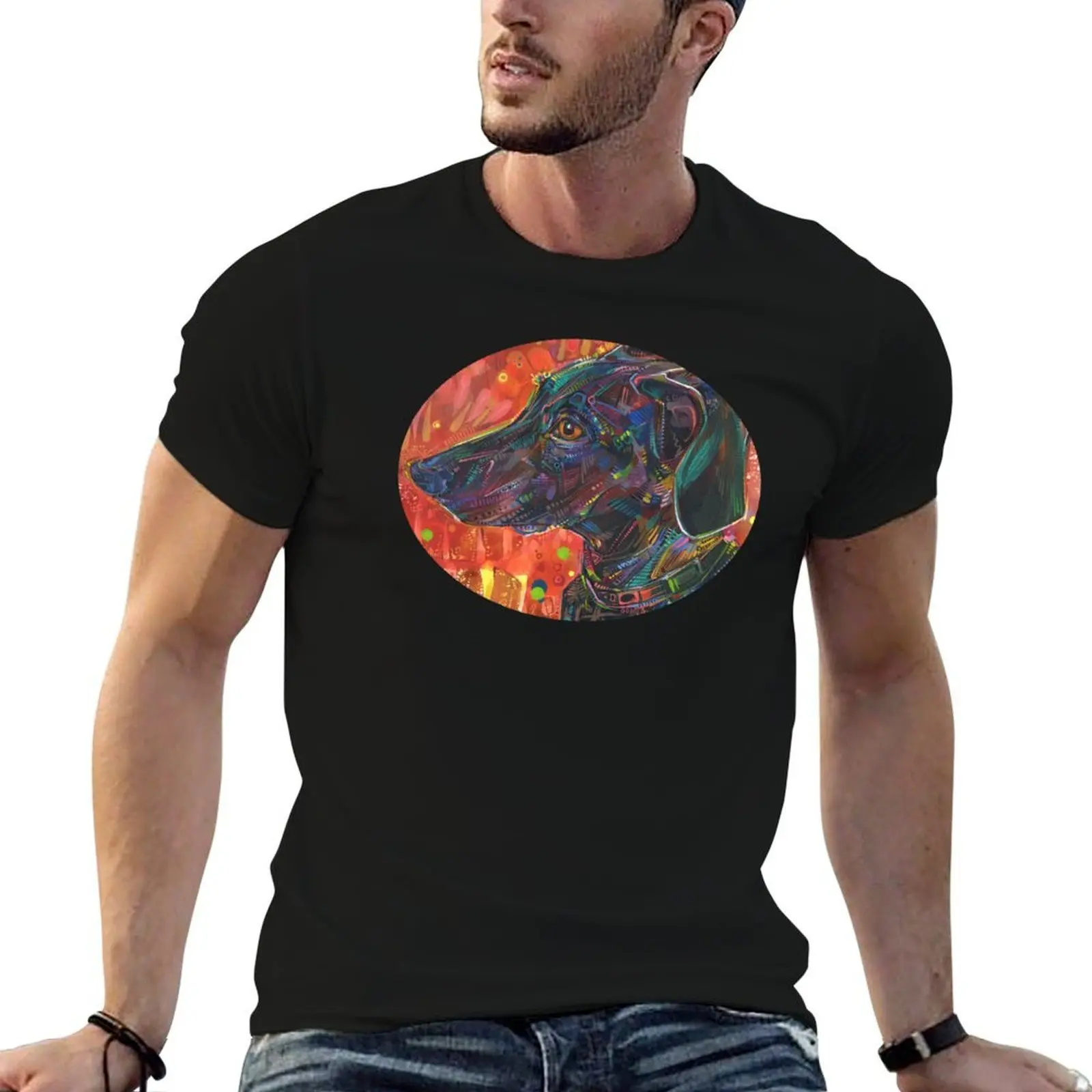 

Black Lab Painting - 2022 T-Shirt t shirts for man graphic funny man t shirts for men T-Shirt