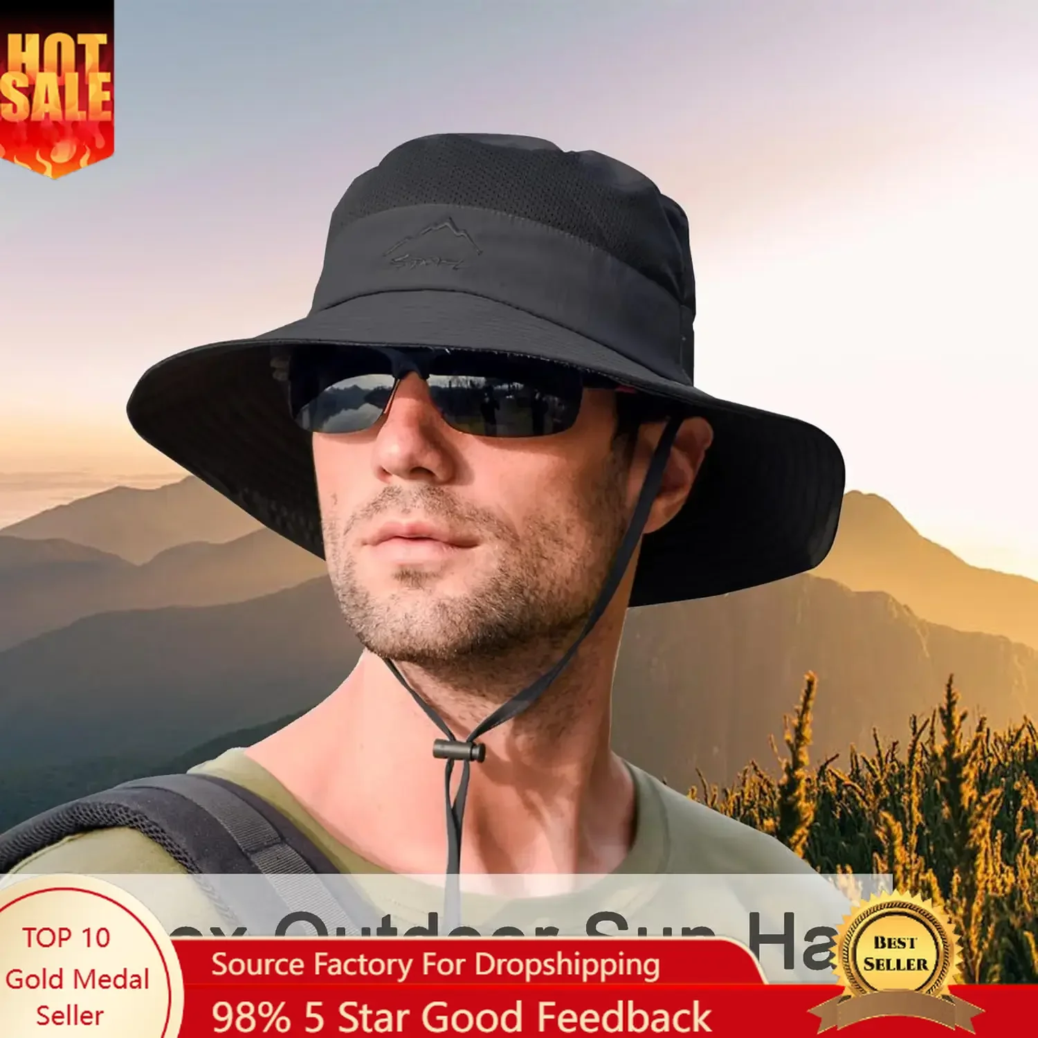 

Sun Hats Men Women UPF 50+ Bucket Hat UV Protection Boonie Cap Fishing Hiking Garden Safari Beach Outdoor Casual Party Headwear