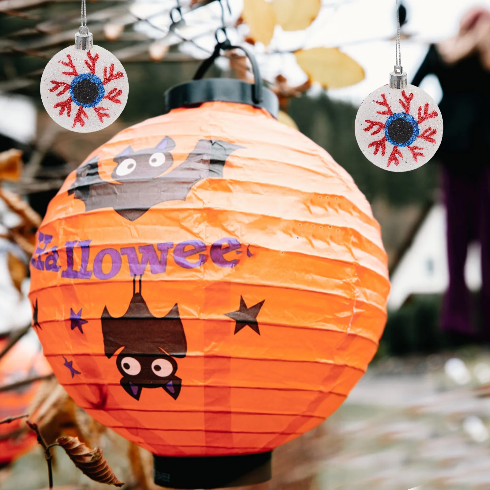 

6Pcs Halloween Ball Ornaments White Ghost Hanging Decorations Halloween Party Hanging Decor Balls Party Supplies