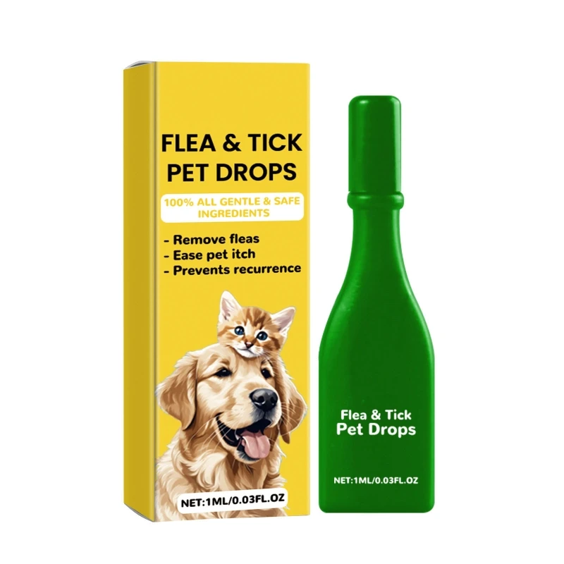 1ml Pet Fleas Drop for Small Dogs Remove Parasites Effective Deodorizing Liquid H7EA