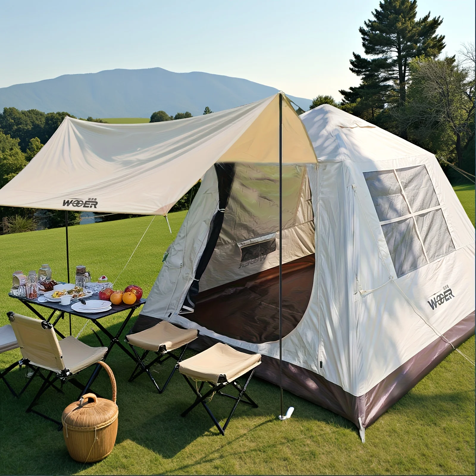 

inflatable tent for camping, self-inflating tent, portable camping tent for quick setup