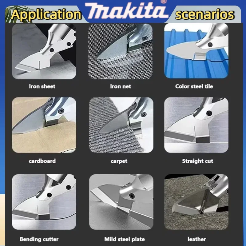 마키타 전동 무선 철재 가위 기계 전문 금속 절단 도구 충전식 시트 절단기 18V 배터리용