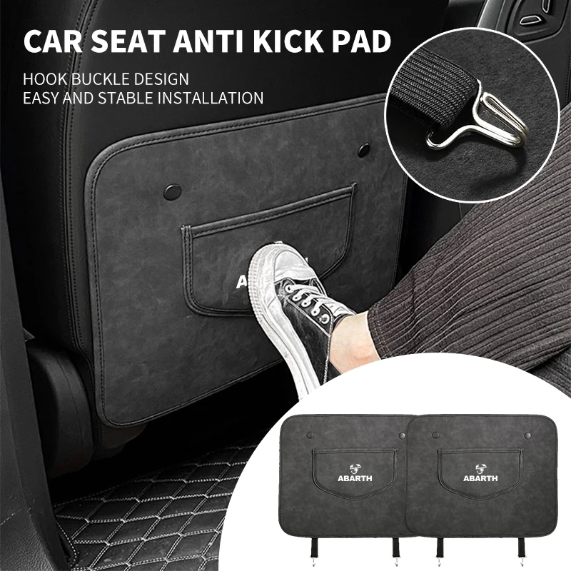 Car Seat Anti-Kick Pad Anti-wear Stain-Resistant Protection For Abarth BMW M Mercedes Benz AMG Audi Sline Mazda Opel Nismo
