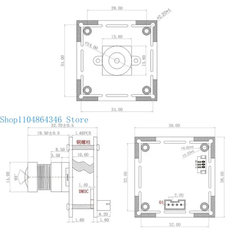 5AsD 4K 30FPS Módulo câmera USB 12MP Câmera USB para câmera profissional resolução resolução