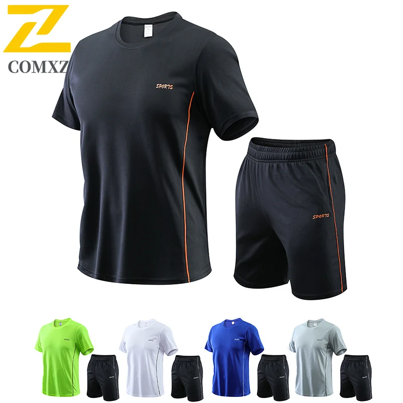 

Новый быстросохнущий спортивный комплект 2026 для бега: свободная повседневная спортивная одежда для мужчин и женщин для летних тренировок в зале и фитнеса