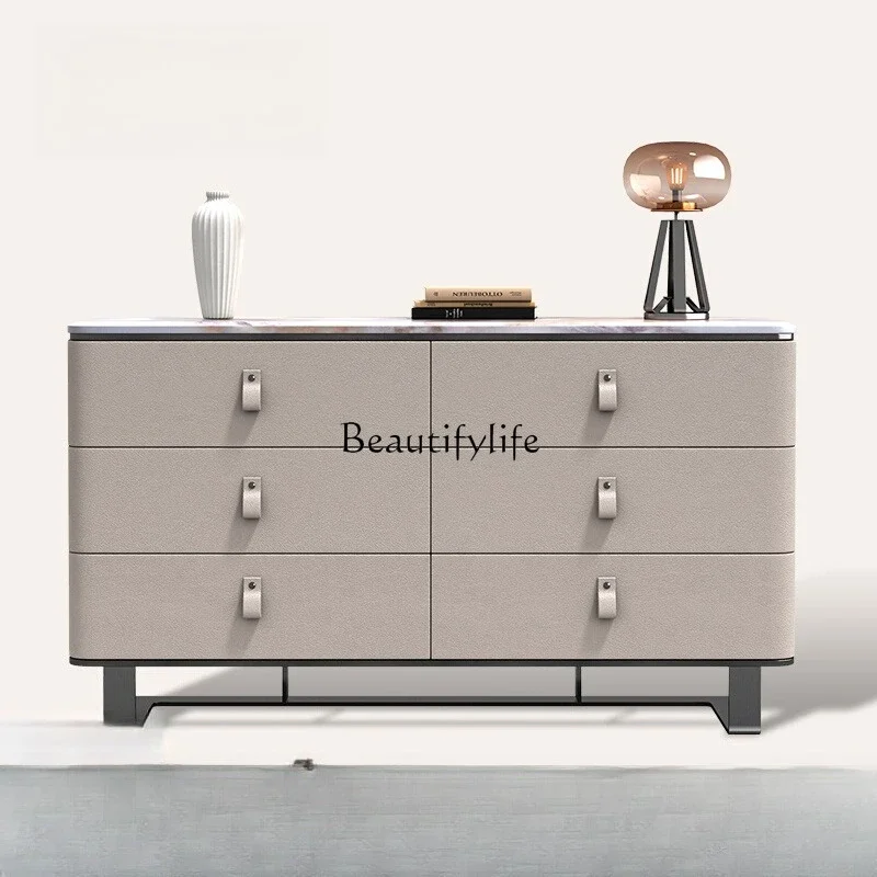 

ls 27 Italian minimalist wall storage cabinet high-end light luxury drawer cabinet