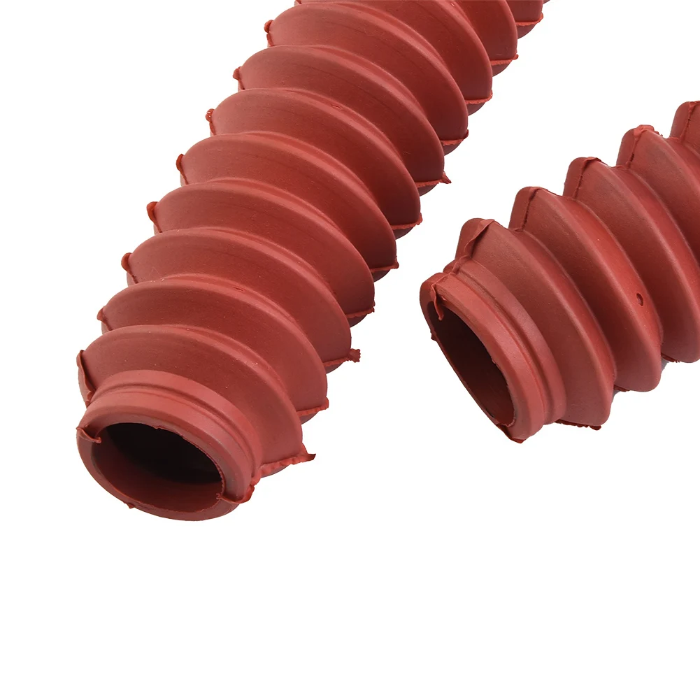 

Shockproof Dust Cover Protect The Oil Inside From Flowing Out For Front Fork New Red Rubber Shock Absorber 2pcs