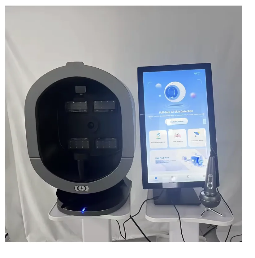 

The upgraded X5 3D AI skin image analyzer high-resolution pixels whole face scanning multispectral scalp moisture detection