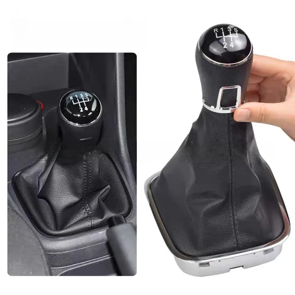 5 6 Speed Car Shift Handball Dust Cover Black Cover for VW Volkswagen Polo 6r 6c Sedan 2011-2019 Car Refit Accessory
