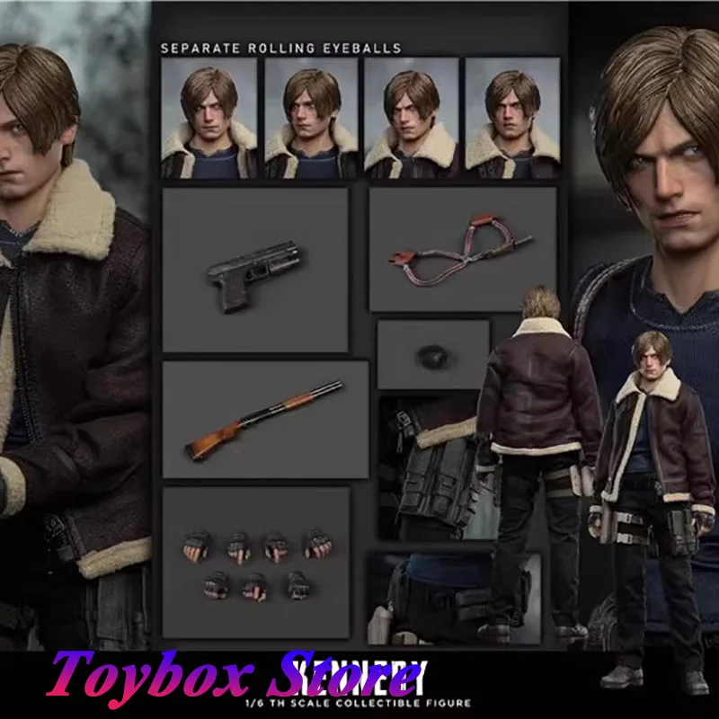 

MTTOYS017 Leon Kennedy 1/6 Action Figure Movable Eyes Replaceable Head Design 12 Inch Collectible Soldier Model Gifts Collection