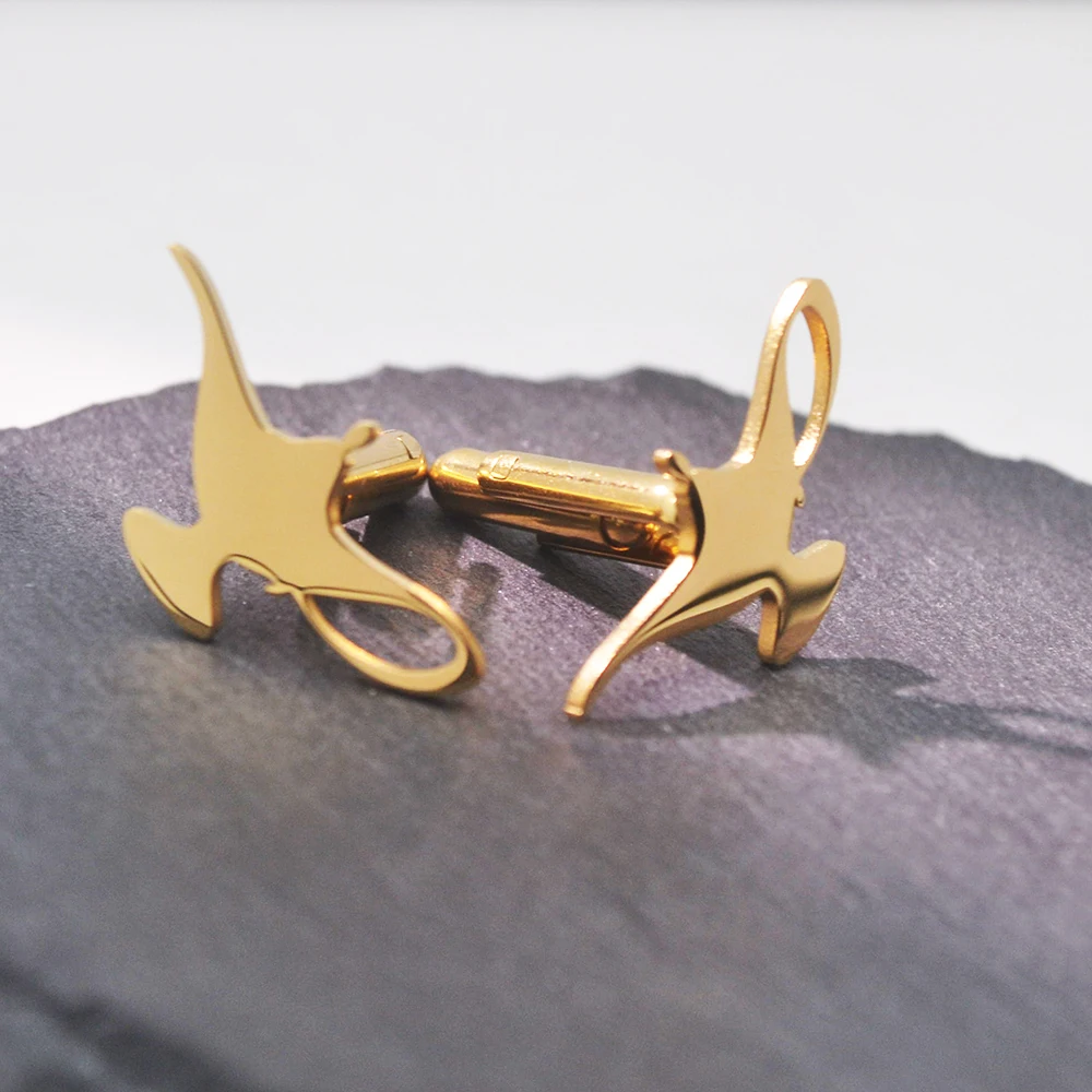 

2025 New Magic Lamp Shaped Cufflinks 2-Pair Stainless Steel Retro Metal Cufflinks Men's Suit Accessories