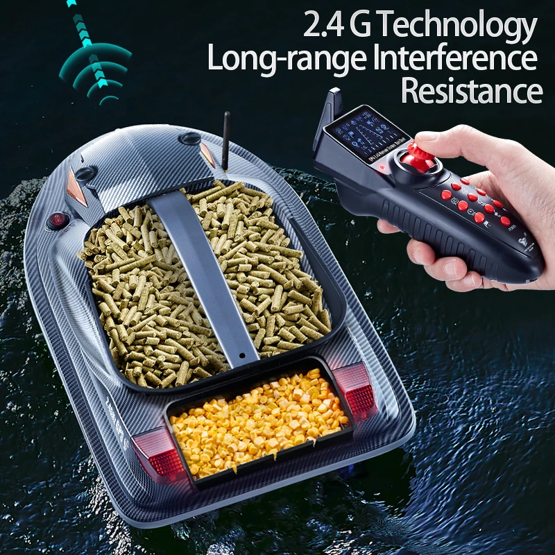 

61 СМ Голосовая трансляция GPS Круиз с дистанционным управлением Лодка с рыболовной приманкой 500M 4KG 3Hopper Smart Alarm Neting 12V Высокая мощность RC Лодка с приманкой