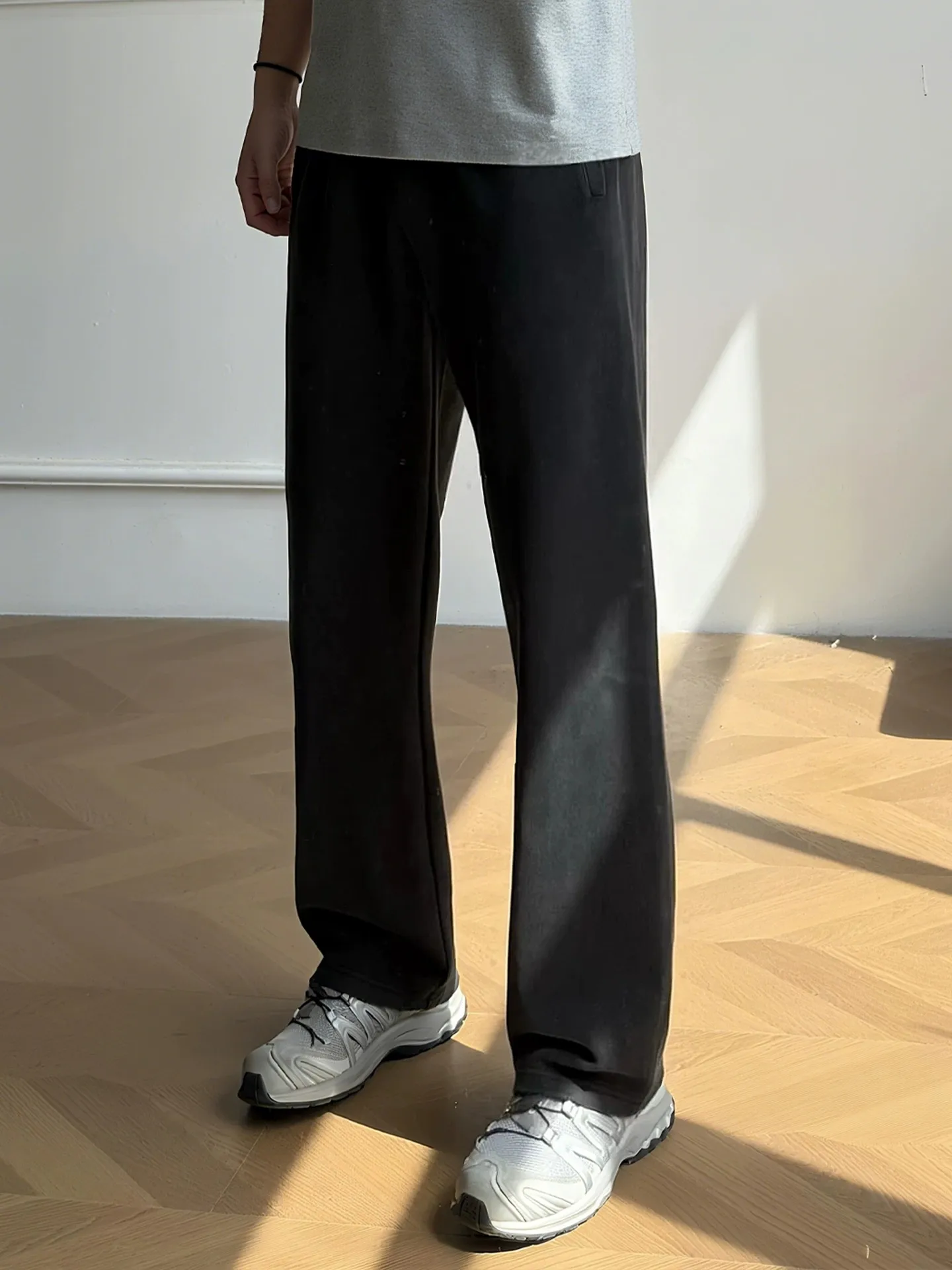 

Мужские спортивные брюки Bla Waed Heavyweight, прямой крой, повседневные, осенние, модные, комфортные, из хлопка, длинные.