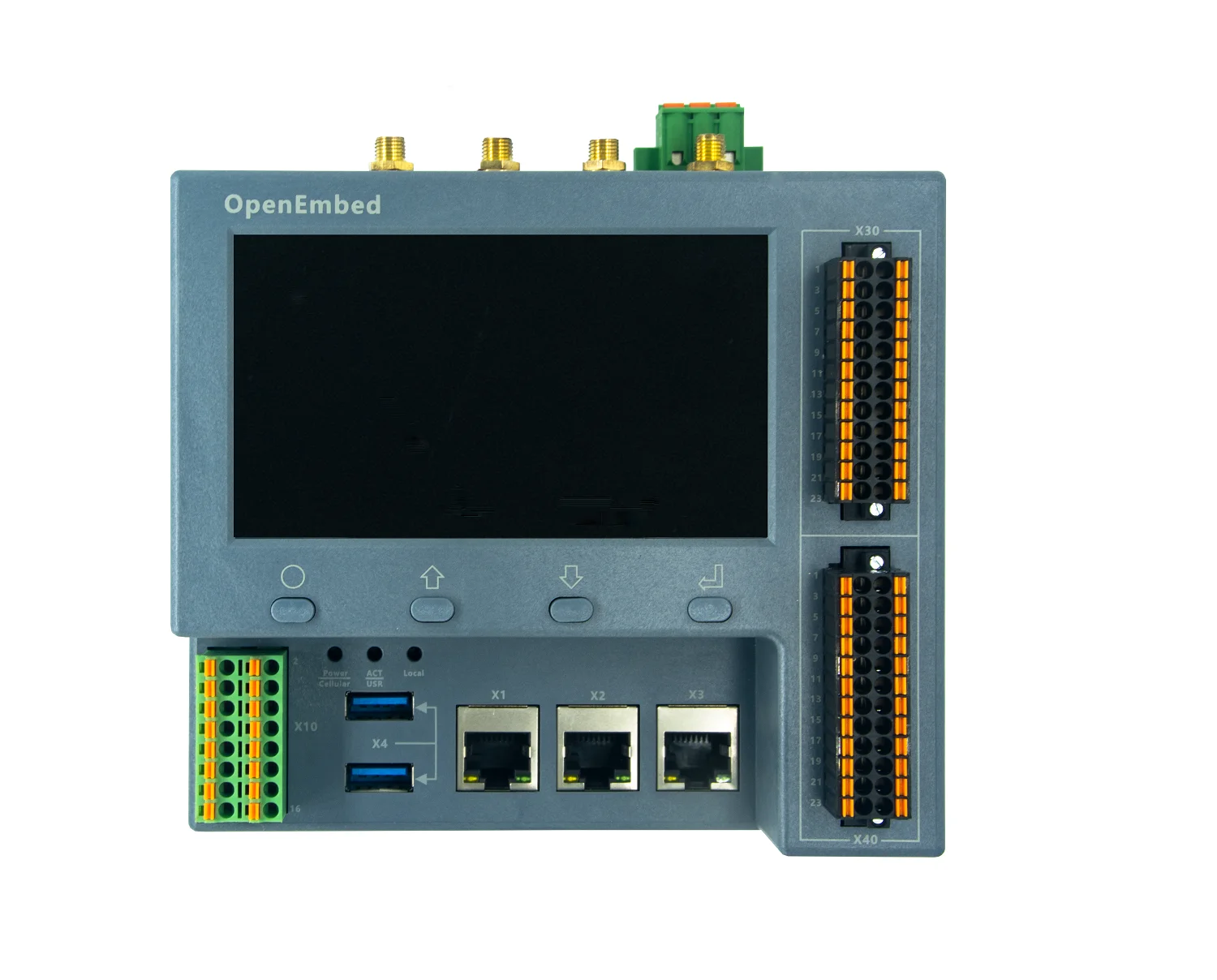 

Plc programming controller with 4.3 inch touch screen HMI, industrial iot plc controller