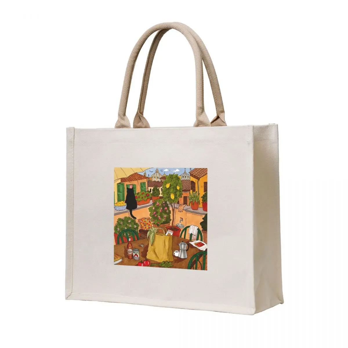 

Morning Routine on Roman Roofs feat. Stanis Tote Bag shopper bag women Women's shopping bag female
