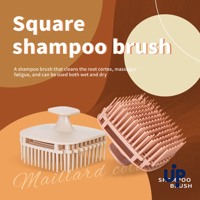 1pcs Silicone Shampoo Brush Head Scalp Massage Comb Hair Washing Comb Body Massage Shower Brush Salon Hairdressing Tool 2