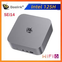 Intel Core Ultra 5 125H Beelink AI Mini PC SEi14 32GB DDR5 RAM 1TB M.2 NVMe SSD Support HD DP USB-C Home Desktop Computer SEi