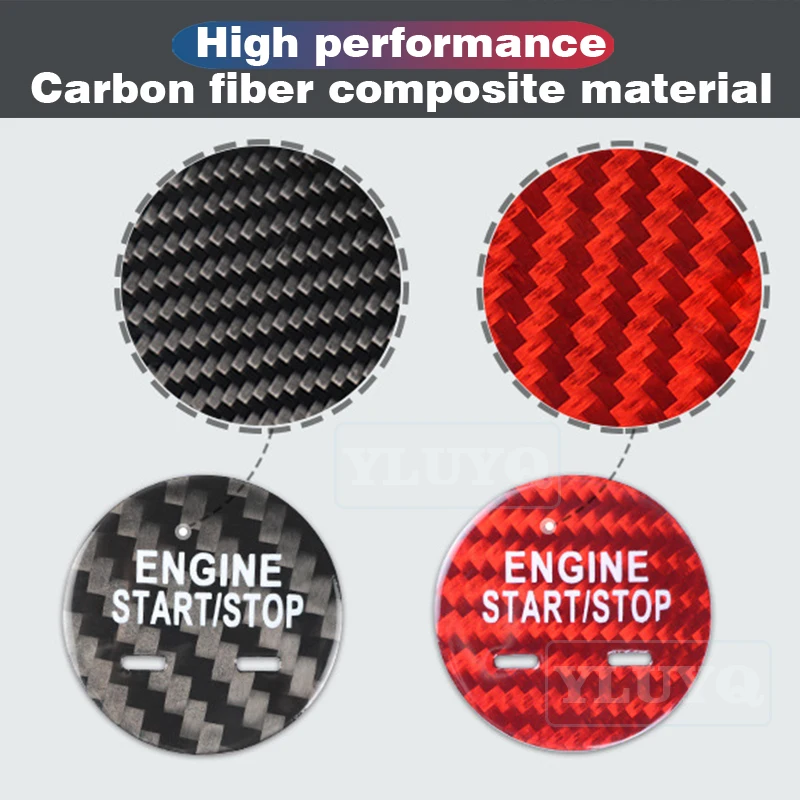 

Carbon Fiber Sticker for Cadillac XTSCT6XT5 Accessories Interior Trim Car Engine Start Stop OFF Button CAR accessories
