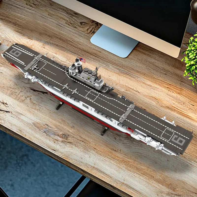 FC4206 سلسلة سفينة حربية عسكرية ميسوري سفينة حربية كروزر نموذج اللبنات بسمارك كروزر قارب الطوب لعب هدايا الاطفال