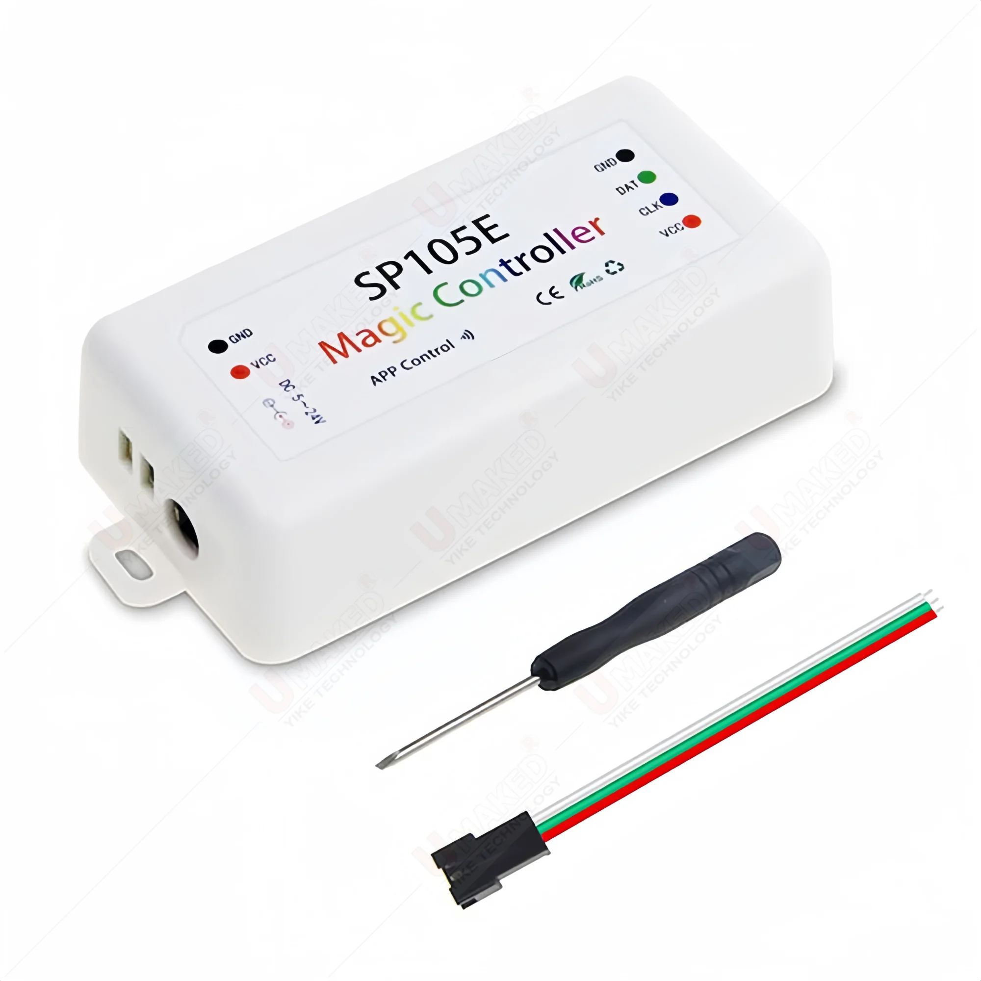

1set SP105E Magic Controller Bluetooth-Compatible DC 5-24V 2048 Pixels For Ws2811 2812 2801 6803 Led Strip by Ios / Android App