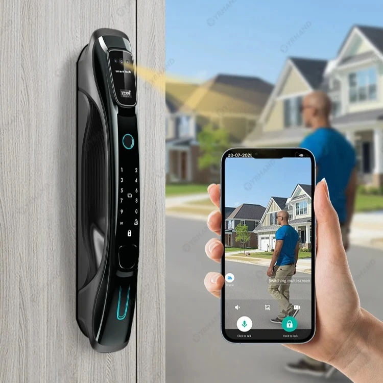 Smart Lock 3D Face Recognition Palm Vein Fingerprint WiFi APP Remote Control Video Intercom Auto Door Lock Digital Security