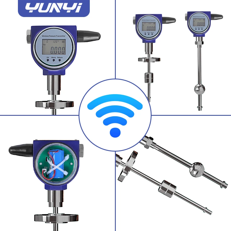 Yunyi High Precision Wireless Magnetostrictive Level Meter ±0.1% FS Accuracy