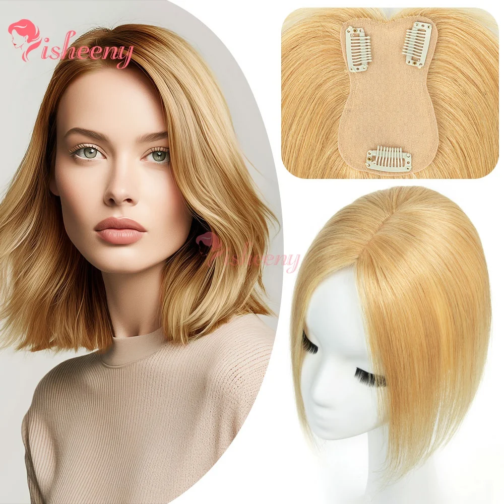 

Бесшовные топперы из натуральных волос на коже головы, 8-14 дюймов, кусочки волос для женщин, 3 зажима для наращивания, более тонкие волосы, центральная часть без челки