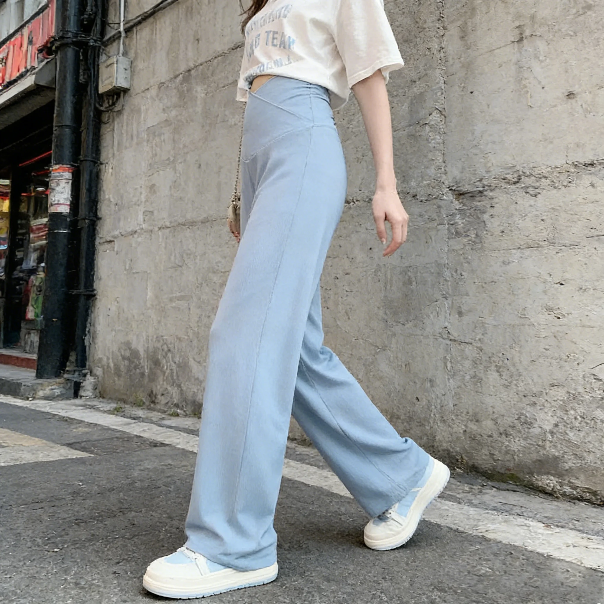 calcas-de-maternidade-leves-e-finas-com-cintura-baixa-em-v-perna-larga-e-solta-com-cos-elastico-para-gravidez