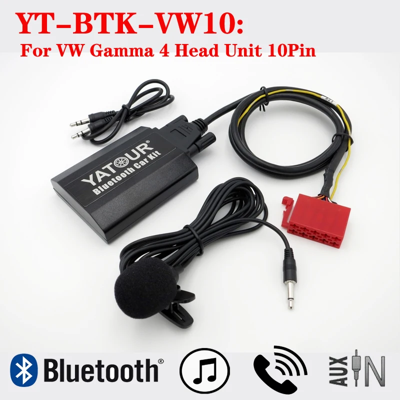 

Yatour Car Audio AUX Bluetooth Kit for VW 1993-1998 Golf Jetta mk3 Passat Gamma 4 10Pin radios BTK VW10