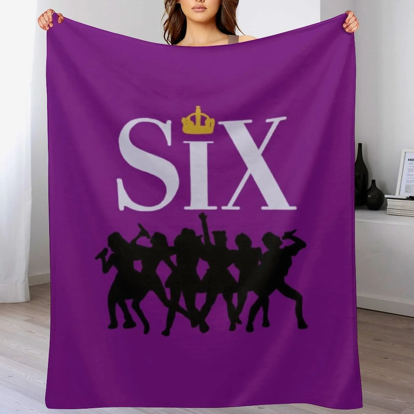 six the musical playbill Throw Blanket Flannels Softest for babies Warm Blankets