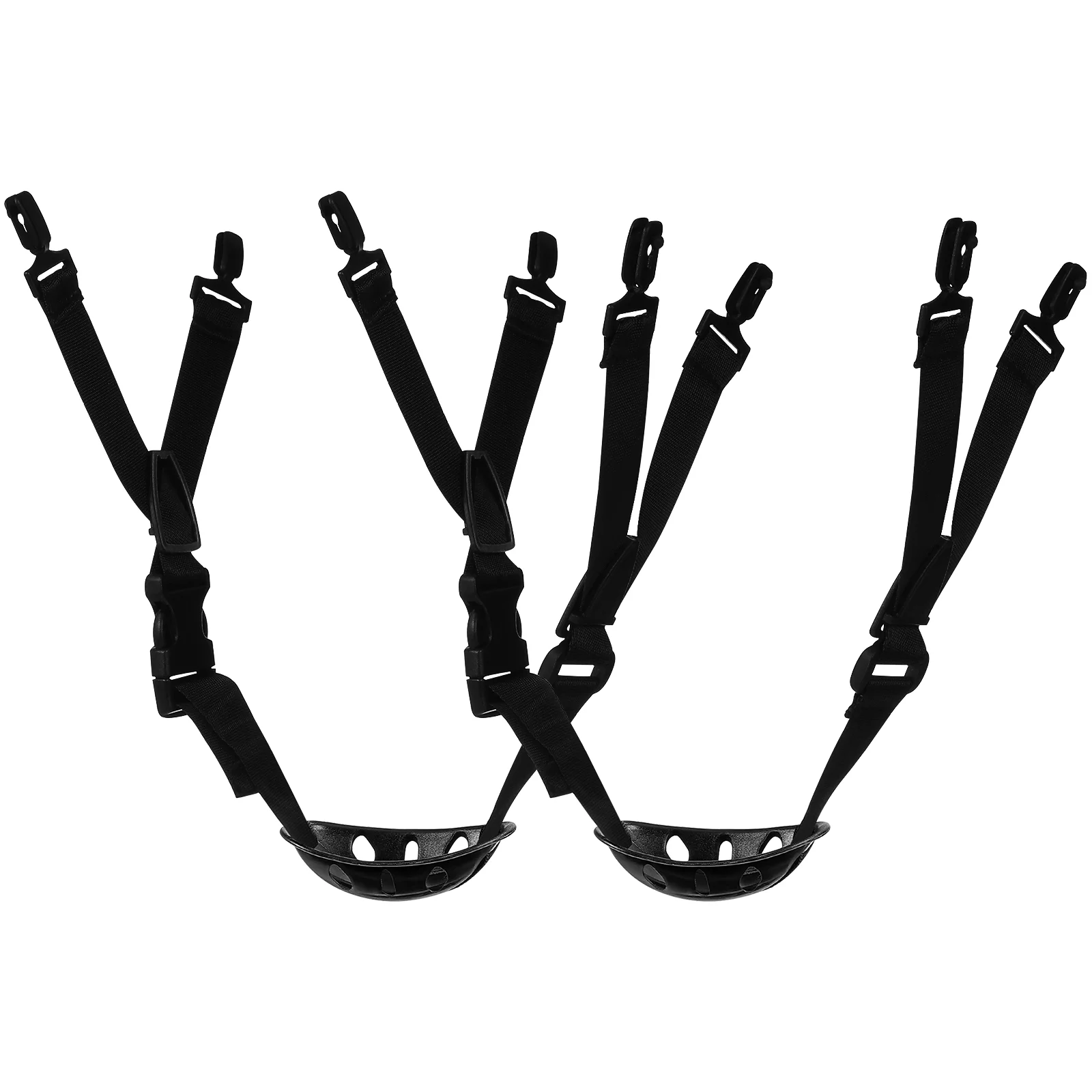 

2 Pcs Safety Chin Straps Removable Elastic Hard Hat Component Lightweight Easy Install Black White Colors Random