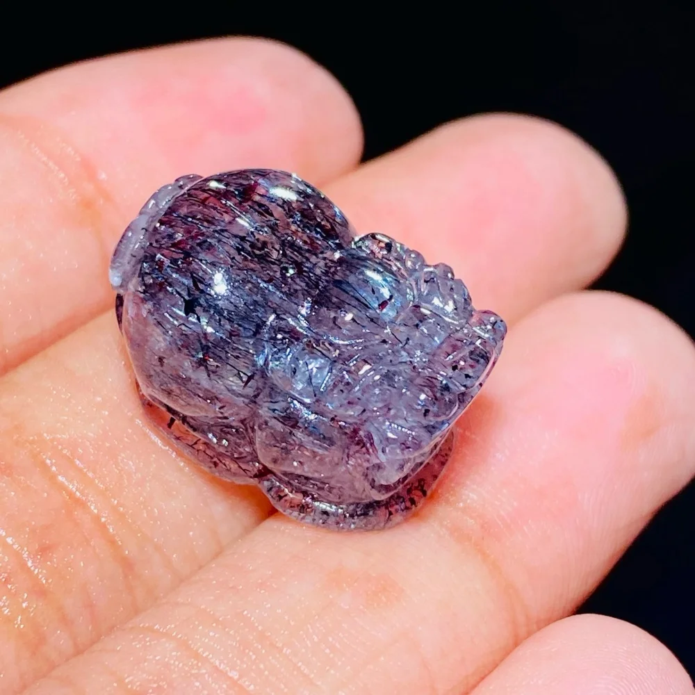 1PCS Natural Firework Super Seven Quartz Pixiu Dragon Turtle Carving Polished Reiki Healing Feng Shui Energy Room Decor Gift