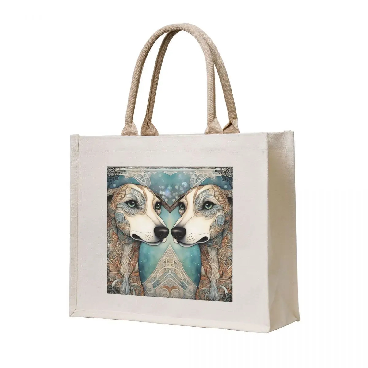 

Two Gilded Greyhounds Tote Bag tote bag canvas shopping bag cute tote
