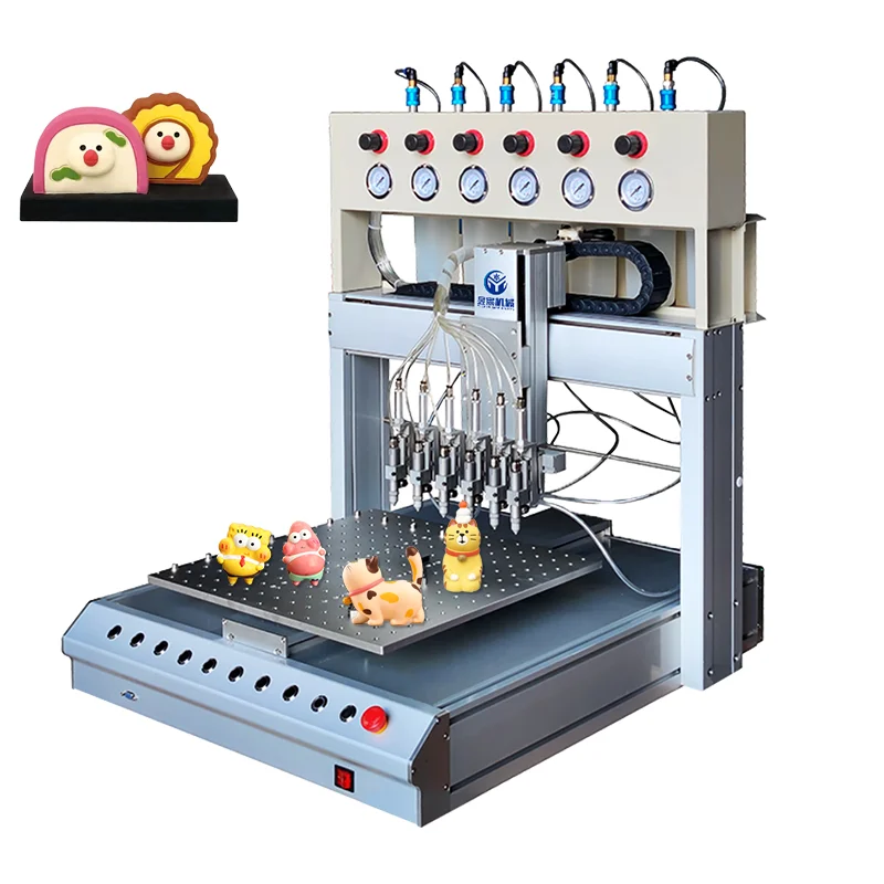 Máquina para hacer parches de llavero de goma de silicona, PVC, TPU líquido 3D, impresora 3D Manual/automática para producción de productos plásticos