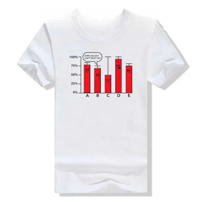 Sarcastic Sayings Graphic Tee Top Cool Scientist Short Sleeve Blouses Gift Funny Data Science Can't Trust You Statistics T-Shirt