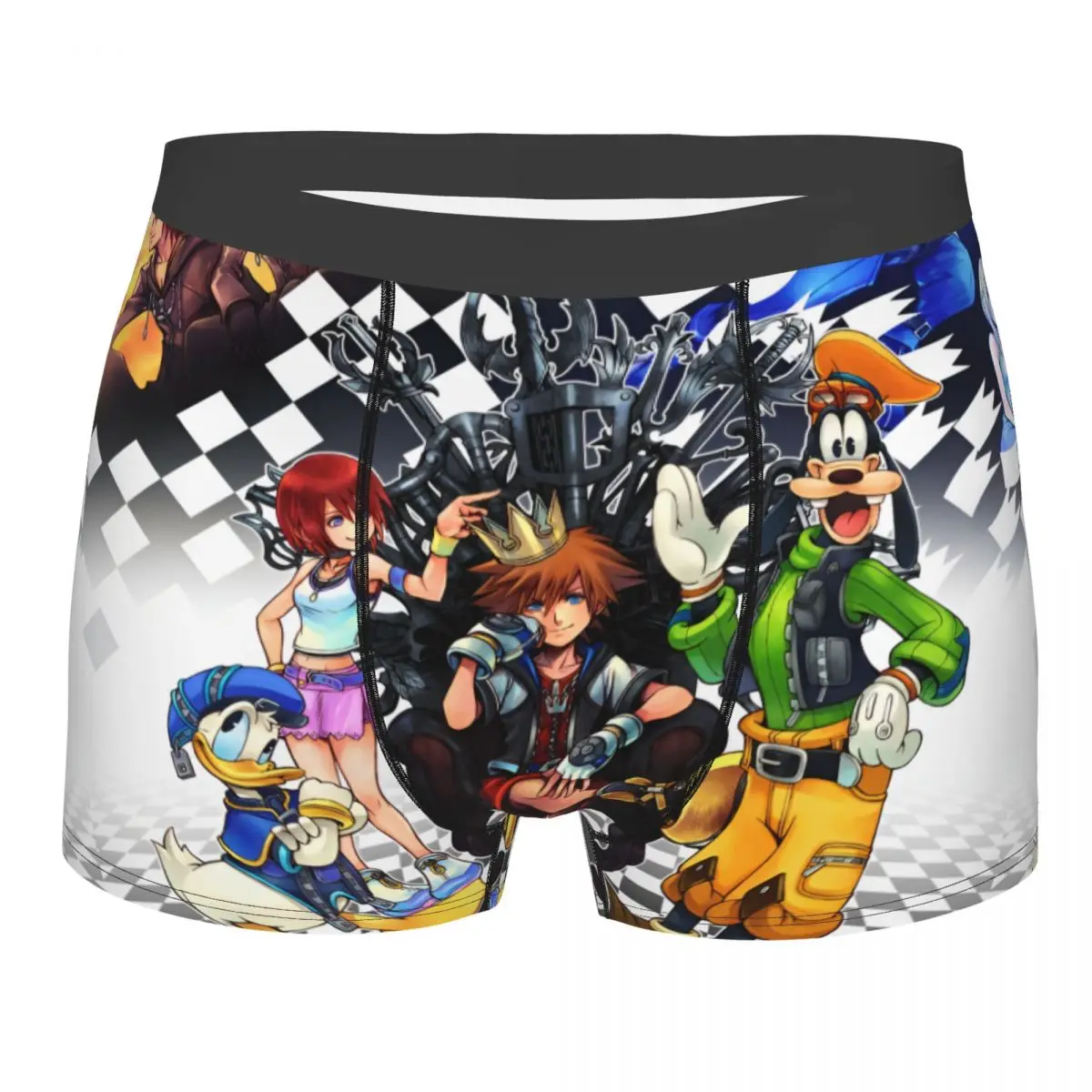 

Пользовательские аниме-игры Kingdom Hearts, шорты-боксеры для мужчин, нижнее белье с 3D принтом, трусы, дышащие трусы