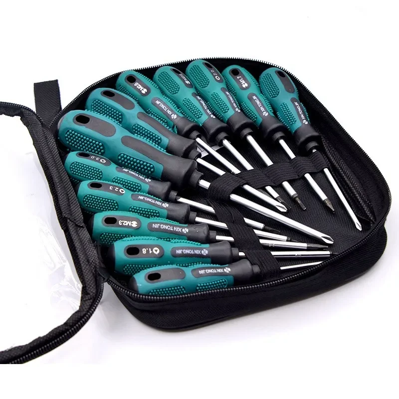 Set di cacciaviti isolati da 12 pezzi Set di punte per cacciavite a U Torx magnetico Set di utensili manuali per riparazione domestica di precisione