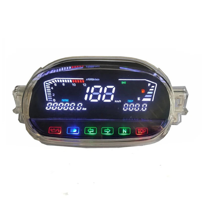 Motorcycle LED Digital Speedometer LED Odometer Tachometer For Yamaha Y1255ZR Y125Z