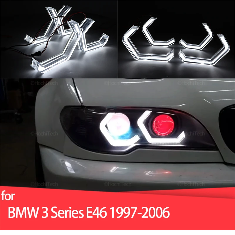 

for BMW 3 Series E46 316i 318i 320i 323i 325i 328i 330i 318d 329d 339d 97-06 M4 Iconic Style LED Crystal Angel Eye Kit Eyes Kits