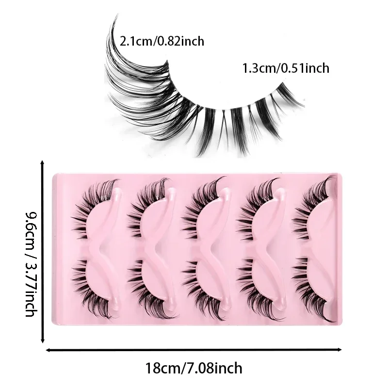 15 par/3 paczki sztuczne rzęsy kocie oko naturalne stożkowe pół rzęsy oko lisa skrzydlate kocie oko sztuczne rzęsy przedłużanie makijaż