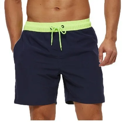 Men Summer Swim Shorts Swimwear Trunks Swimsuits Quickly Dry Surf Beach Board Elastic Waist Swim Pants Surffing Shorts with Mesh