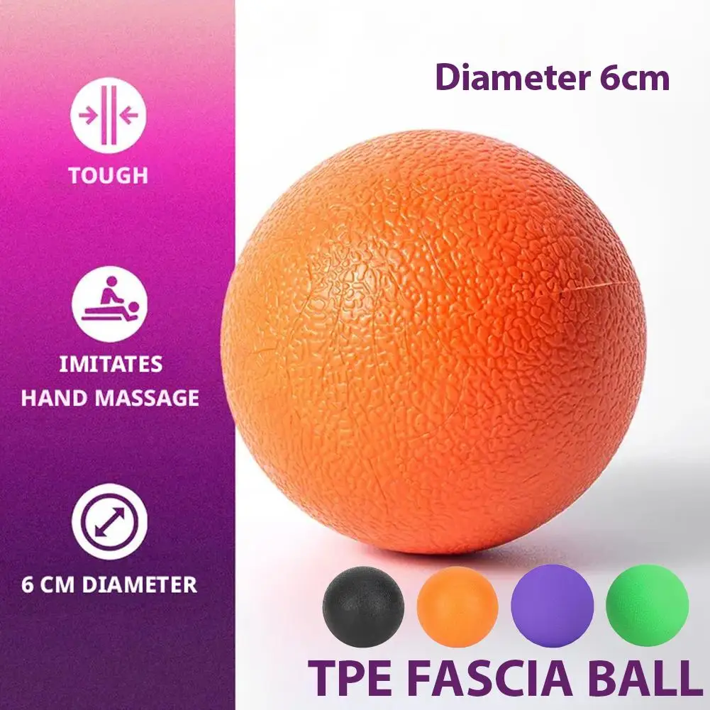 Deep Tissue Massage Ball, Myofascial Release Tool for Muscle Pain, TPE Yoga Peanut Ball for Gym, Fitness, Plantar Fasciitis