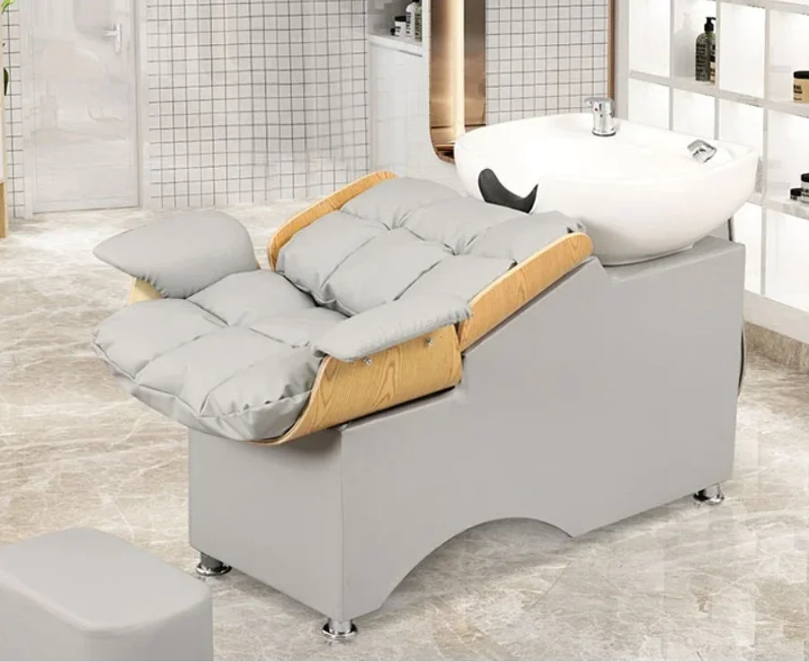 

ls 04High-End Shop Shampoo Flush Massage Couch Lying Half Cosmetology Shop for Hair Salon